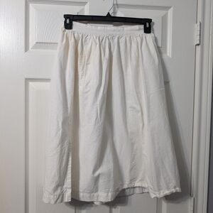3X1 NYC Vintage Classic White Midi Cotton Skirt